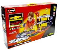 Set jucării transport Bburago Ferrari Parking Garage (18-31204)
