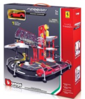Set jucării transport Bburago Ferrari Racing Garage (18-30197)