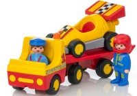 Mașină Playmobil 1.2.3: Racing Car with Transporter (6761)