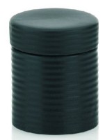 Стакан с крышкой для ванной Kela Groove Black 9.5x8cm (20797)