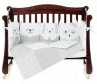 Lenjerie de pat pentru copii Veres Smiling Animals Gray (216.07) 