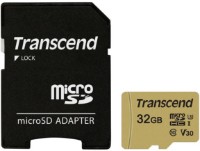 Карта памяти Transcend MicroSD 32Gb Class 10 + SD adapter (TS32GUSD500S)