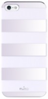 Чехол Puro Stripe Cover for iPhone 5 Silver/White (IPC5STRIPESIL)