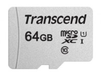 Карта памяти Transcend MicroSD 64Gb Class 10 UHS-I +SD adapter (TS64GUSD300S-A)