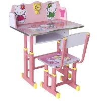 Bancă pentru copii cu scaun Deco LS-91 Pink Set