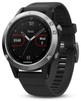 Smartwatch Garmin fēnix 5 Glass GPS Black & Silver Band (010-01688-03)