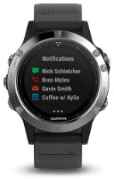 Smartwatch Garmin fēnix 5 Glass GPS Black & Silver Band (010-01688-03)