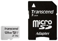 Сard de memorie Transcend MicroSD 128Gb Class 10 UHS-I +SD adapter (TS128GUSD300S-A)