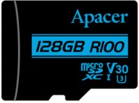 Сard de memorie Apacer microSDXC UHS-I U3 V30 R100 128GB +Adapter RP (AP128GMCSX10U7-R)