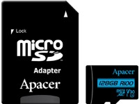 Карта памяти Apacer microSDXC UHS-I U3 V30 R100 128GB +Adapter RP (AP128GMCSX10U7-R)