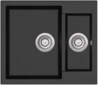 Chiuvetă de bucătărie Aquasanita Helika Tesa SQT150 Black metallic