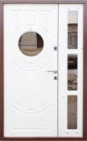 Входная дверь Tesand 761-2 Walnut/Beige Glass 2050x1200