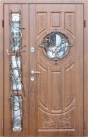 Входная дверь Tesand 761-2 Walnut/Beige Glass 2050x1200