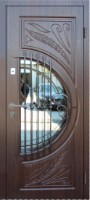Uşă de exterior Tesand B3 Walnut Glass 2050x1200