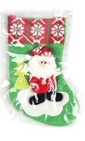Носок Новогодний для подарков Christmas 34cm (35410)