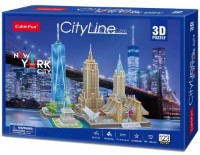 3D пазл-конструктор Cubic Fun City Line New York City (MC255h)