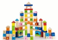 Кубики Viga 100pcs Block Set - Alphabet and Numbers (50288) фото №2 — интернет-магазин Desire.md