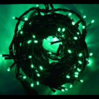 Ghirlandă Playlight Flashlight LED Rubber 12m 120 Green Lamps Black Wire
