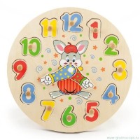 Развивающий набор Viga Clock Puzzle 10mm thick (56171)