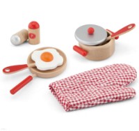Seturi de veselă pentru păpuși Viga Cooking Tool Set - Red (50721)