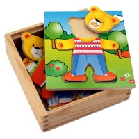 Joc educativ Viga Dressing Up Box - Boy Bear (56401)