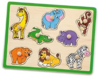 Joc educativ Viga Flat Puzzle-Wild Animals (50019)