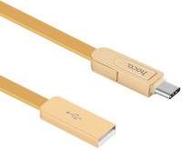 Cablu USB Hoco U24 Charging Cable 3in1 (Lightning+Micro+Type-C) Gold