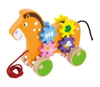 Jucarie de impins si tras Viga Pull Along Horse with Gears (50976)