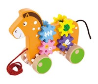 Игрушка каталка Viga Pull Along Horse with Gears (50976)