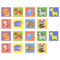Puzzle Viga 36 Matching Puzzle Wild Animals (50842)