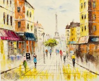 Pictură Oil Paintings Eiffel Alley (CIT15000994)