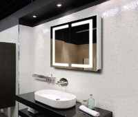 Шкаф с зеркалом J-Mirror Donato 60x60 Glass Aluminium