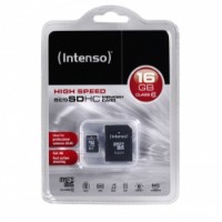 Карта памяти Intenso MicroSD 16GB Class 10 + SD Adapter