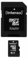 Карта памяти Intenso MicroSD 16GB Class 10 + SD Adapter