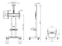 Напольная стойка для ТВ Multibrackets M Public Floorstand Basic 180
