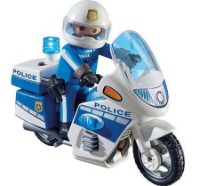 Figura Eroului Playmobil City Life: Police Bike with LED Light (PM6923)