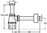 Sifon pentru lavoar Viega G 1 1/4х32mm (108694-703219)