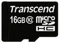 Карта памяти Transcend MicroSDHC 16Gb Class 10 (TS16GUSDC10)