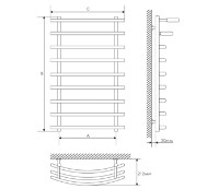 Uscător de prosoape Laris Cascade P9 450х900 imaginea #2 — magazin online Desire.md