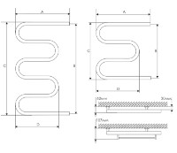 Uscător de prosoape Laris Coil 32 PS3 500х600 imaginea #2 — magazin online Desire.md