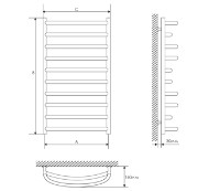 Uscător de prosoape Laris EuroMix P7 450х700 imaginea #2 — magazin online Desire.md