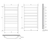 Uscător de prosoape Laris Victoria P9 500х900