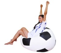 Puf Relaxtime Football Big White&Black
