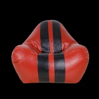 Fotoliu puf Relaxtime HiPoly Baby Sport Red&Black