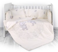 Lenjerie de pat pentru copii Lorelli Lily Ranforce PP Happy Hippo Beige (20800143601)