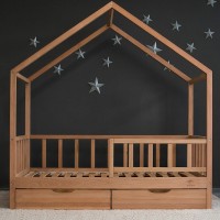 Детская кровать BabyTime Rustical House Extra Natural