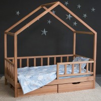 Детская кровать BabyTime Rustical House Extra Natural