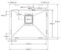 Chiuvetă de bucătărie Fabiano Quadro 56x51 SS Inox imaginea #2 — magazin online Desire.md