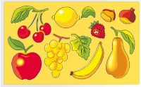Set de șabloane Quercetti Stencilis Fruits and Vegetables