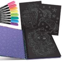 Carte de colorat pentru copii Nebulous Stars Black Pages Coloring Book (11111) imaginea #3 — magazin online Desire.md
